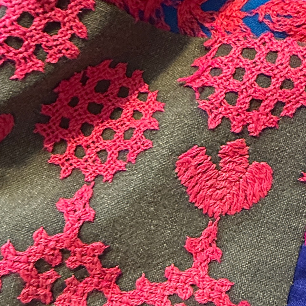 Boho Patchwork Embroidered Tote Bag in Multicolor - Picture 5 of 8
